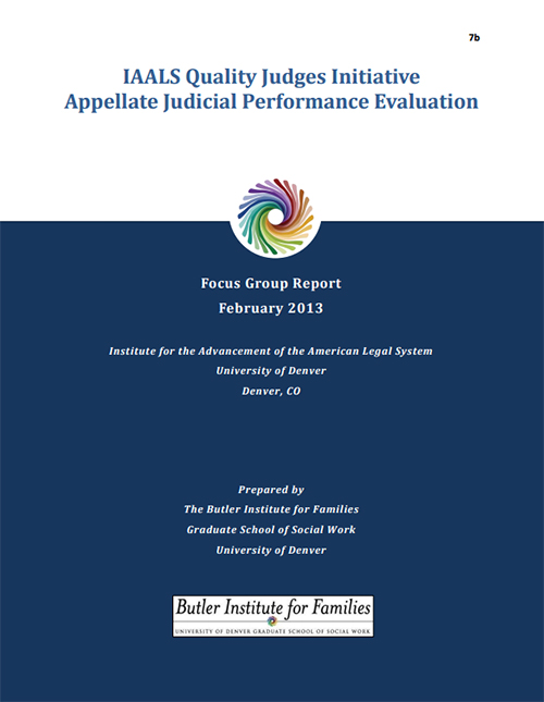 IAALS Appellate Judicial Performance Evaluation Focus Group Report