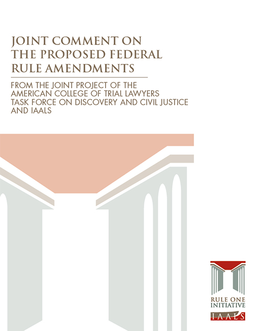 Joint Comment on the Proposed Federal Rule Amendments