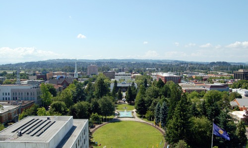 "cityscape of Salem, Oregon"