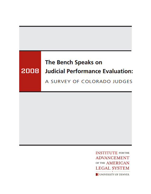 The Bench Speaks on Judicial Performance Evaluation