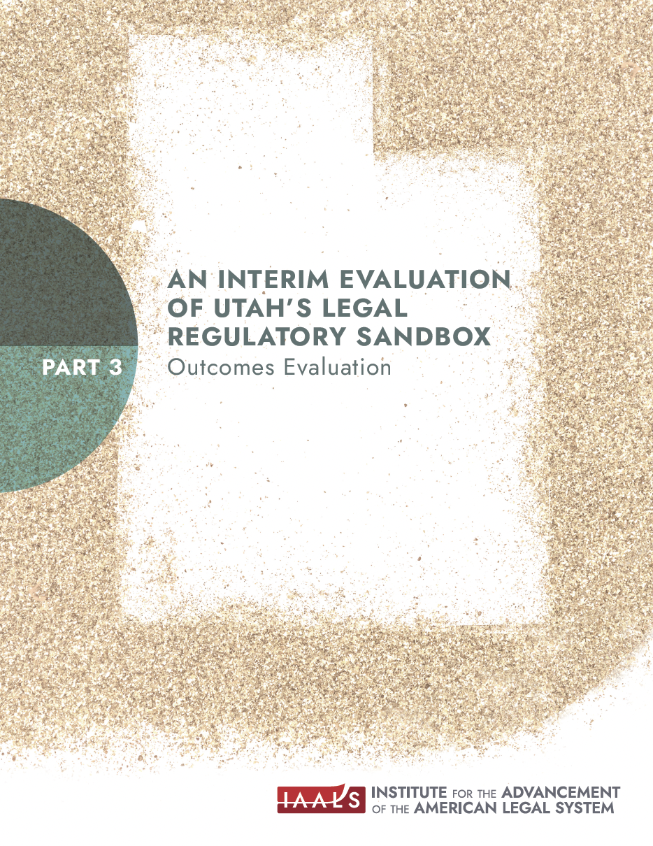 Publication cover featuring sand in the outline shape of the state of Utah