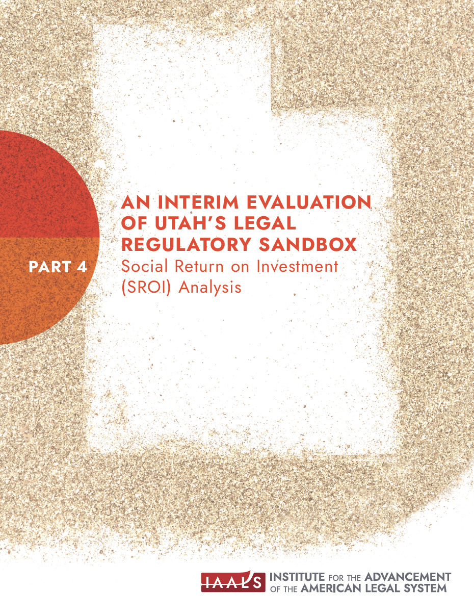 Publication cover featuring sand in the outline shape of the state of Utah