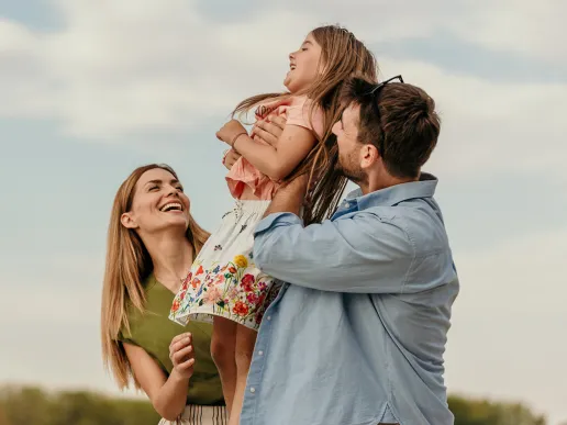 A family together outdoors