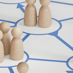pawns with connections to other areas and some without connections