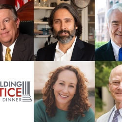 Five headshots of people. 