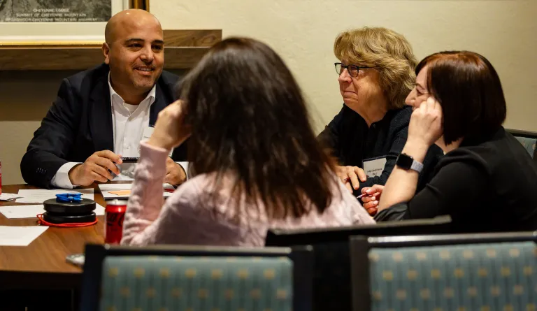 A group collaborating at IAALS’ Family Law Evolved: A Non-Adversarial Model for Modern Families convening