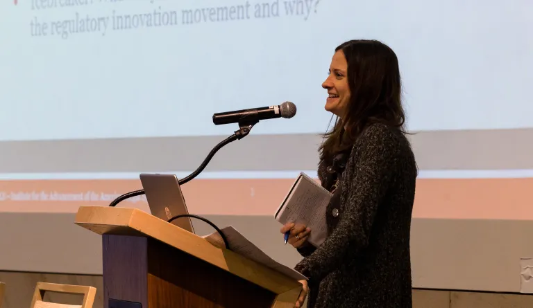 Jessica Bednarz presenting at an IAALS convening.