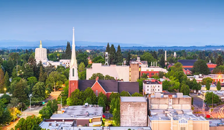 view of downtown Salem, Oregon