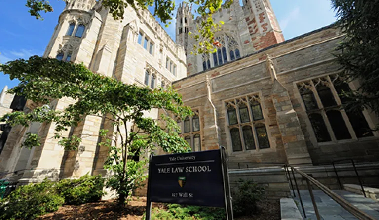 exterior of Yale Law School
