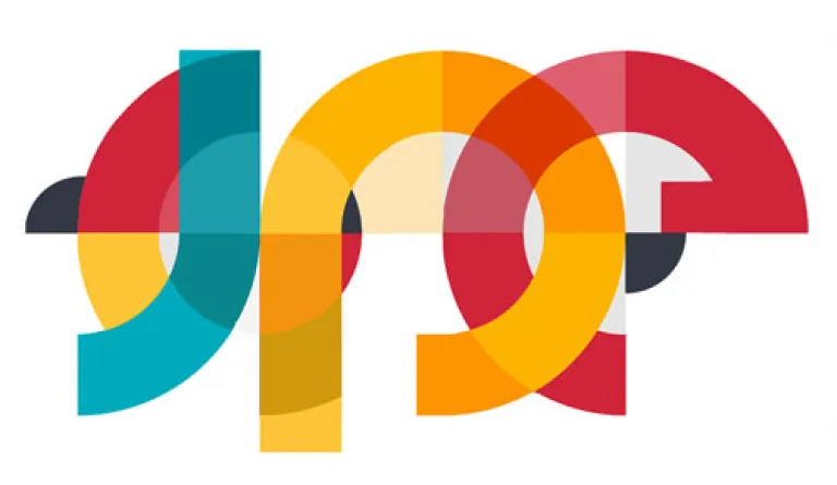 interlocking letters J, P, and E