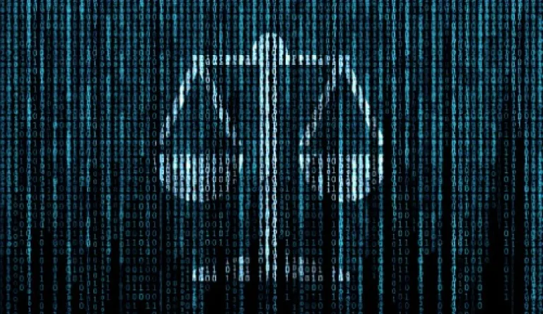 scales of justice made of code