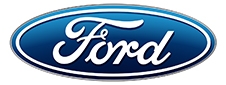 The logo of Ford Motor Company