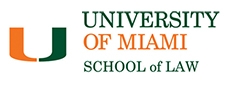 The logo of University of Miami School of Law