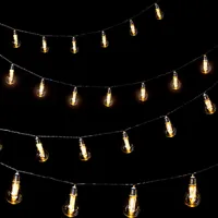 String lights at night