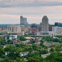 aerial view of downtown Raleigh, North Carolina