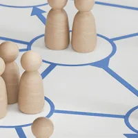 pawns with connections to other areas and some without connections