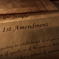paper that says first amendment