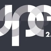 dark gray background with stylized JPE 2.0 text in white