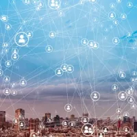 social network above city