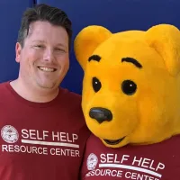 Robert Southers with bear mascot