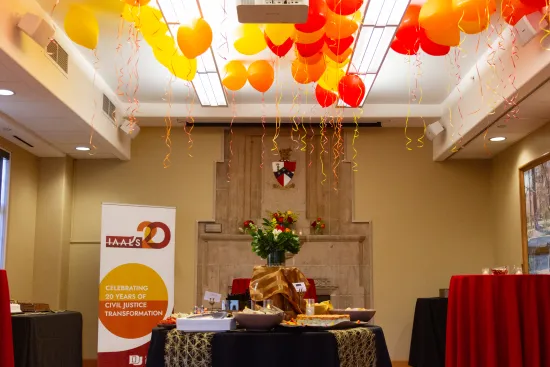 The event space at the IAALS 20th Birthday Party