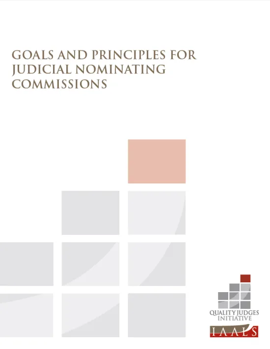 Goals and Principles for Judicial Nominating Commissions