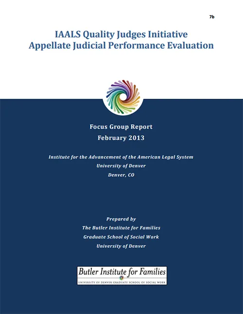 IAALS Appellate Judicial Performance Evaluation Focus Group Report