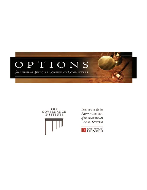Options for Federal Judicial Screening Committees