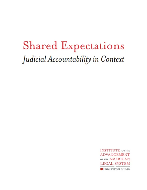 Shared Expectations: Judicial Accountability in Context