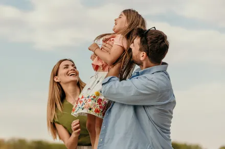 A family together outdoors
