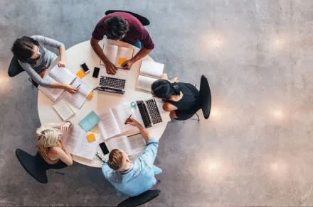 People sitting around a table
