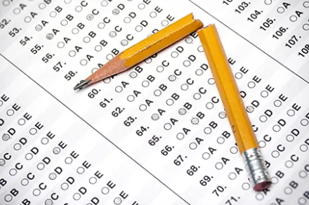 broken pencil during test