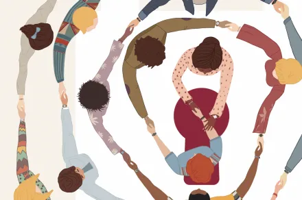 people working together around a lock