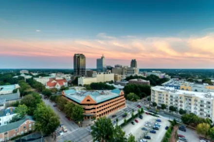 cityscape at twilight