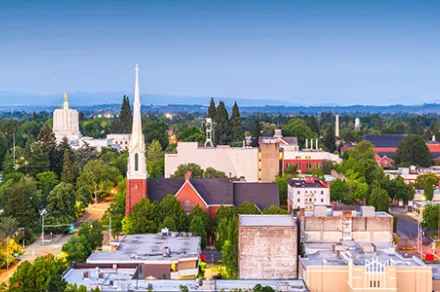 view of downtown Salem, Oregon