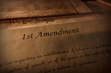 paper that says first amendment