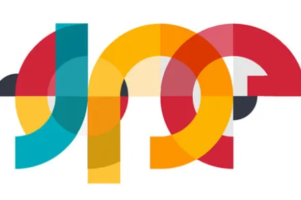 interlocking letters J, P, and E