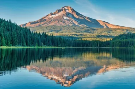 mountain reflected in lake